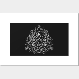 Fossil Mandala Pattern Posters and Art